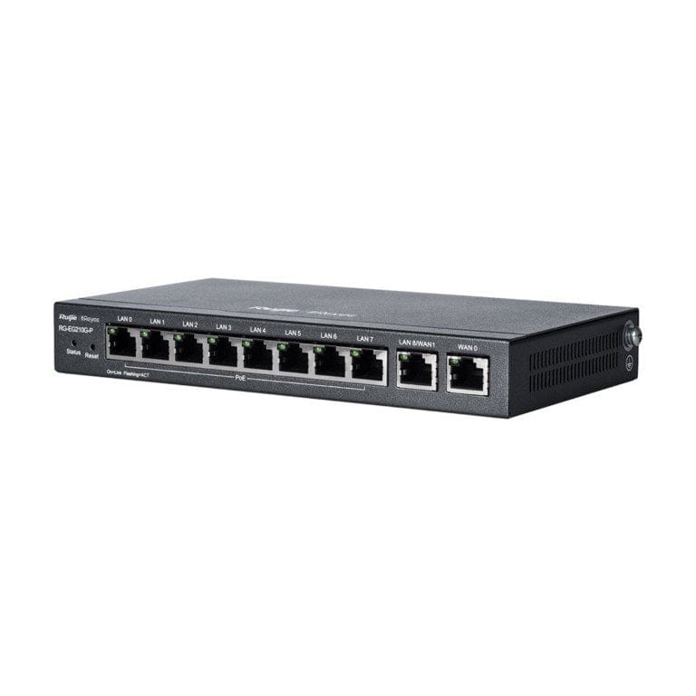 Reyee 10-port Gigabit Cloud Managed Router with 4-port WAN and 8-port PoE RG-EG210GP