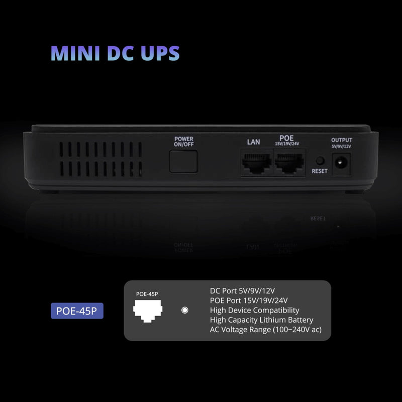 poe ups multifunction dc ups 8800mah