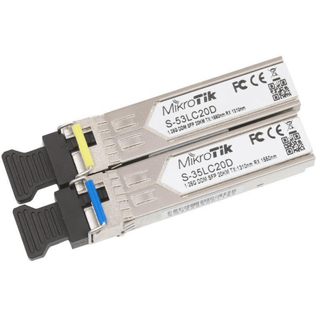 MikroTik 1.25G SM 20km T1550nm/R1310nm network transceiver module 1250 Mbit/s SFP S-3553LC20D