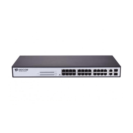 BDCOM 24-port Fast Ethernet PoE Switch with 2-port GE TX/SFP Combo S1226-24P