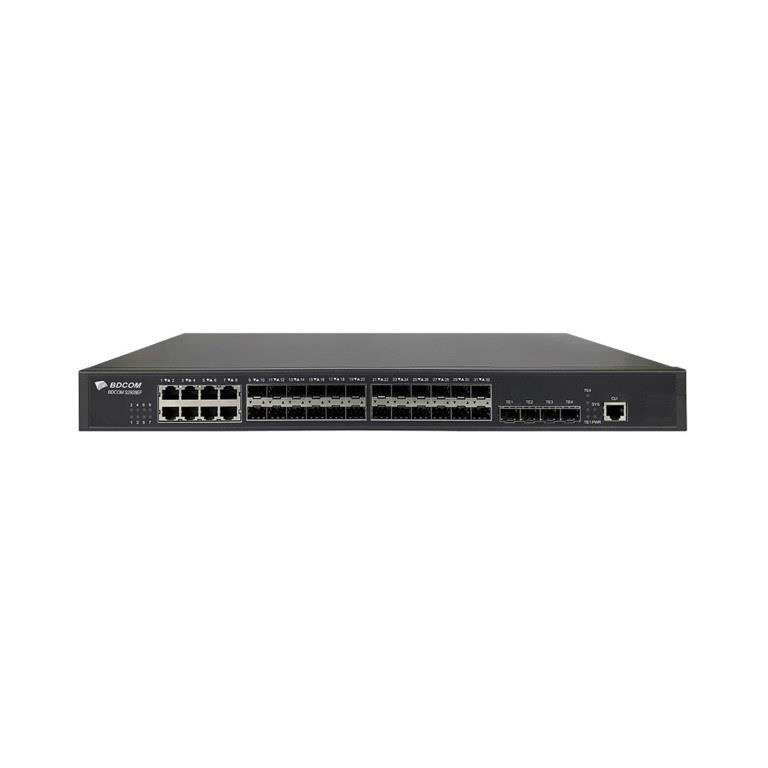 BDCOM 8-port Gigabit Combo SFP/TX L3 Managed Switch with 16-port SFP and 4-port 10G SFP+ S2928EF