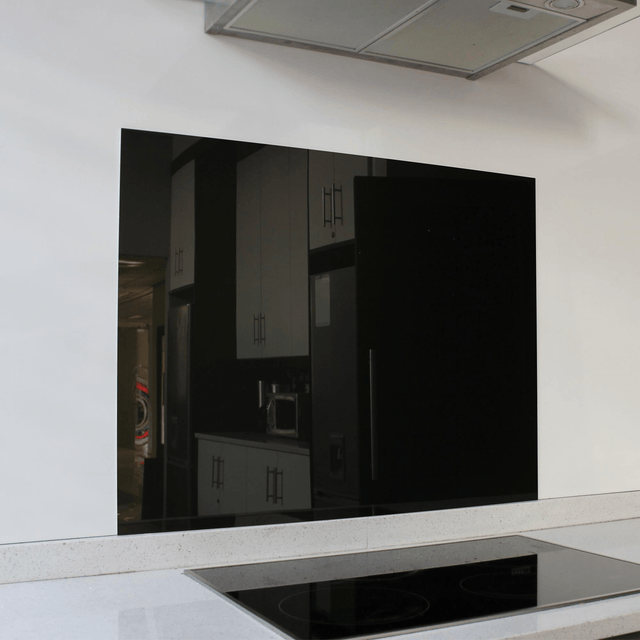 Parrot Metallic Black Hob Splashback 898x700x6mm SB9070MB