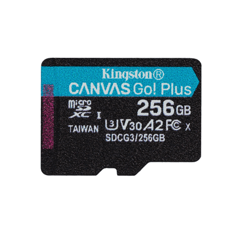 Kingston Technology Canvas Go Plus 256GB microSDXC 170R A2 U3 V30 Single Pack without Adapter SDCG3/256GBSP