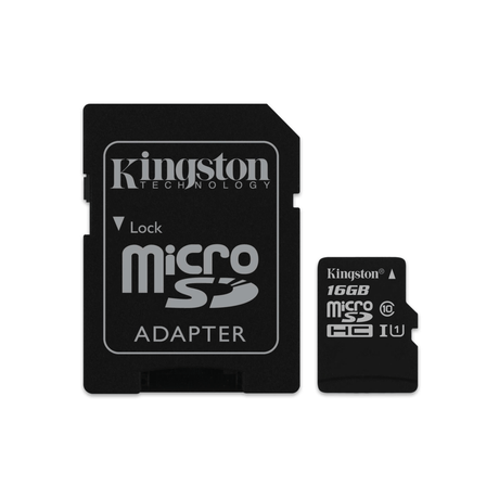 Kingston Technology Canvas Select memory card 16 GB MicroSDHC UHS-I Class 10