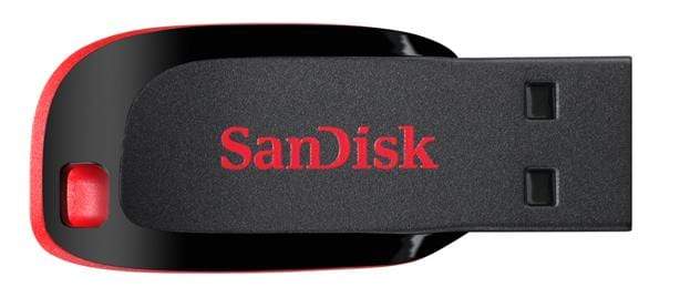 SanDisk Cruzer Blade 16GB USB 2.0 Type-A Black and Red USB Flash Drive SDCZ50-016G-B35