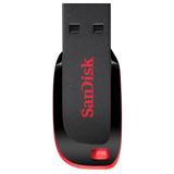 SanDisk Cruzer Blade 64GB USB 2.0 Type-A Black and Red USB Flash Drive SDCZ50-064G-B35