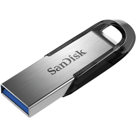 SanDisk Ultra Flair 32GB USB 3.2 Gen 1 Type-A Black and Stainless Steel USB Flash Drive SDCZ73-032G-G46