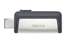 SanDisk Ultra Dual Drive USB Type-C 32GB Type-A / 3.2 Gen 1 Black and Silver Flash SDDDC2-032G-G46