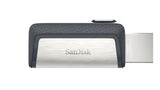 SanDisk Ultra Dual Drive USB Type-C 64GB Type-A / 3.2 Gen 1 Black and Silver Flash SDDDC2-064G-G46