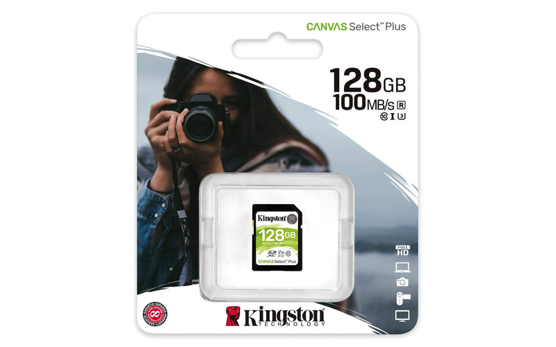 Kingston Canvas Select Plus Memory Card 128GB SDXC Class 10 UHS-I SDS2/128GB