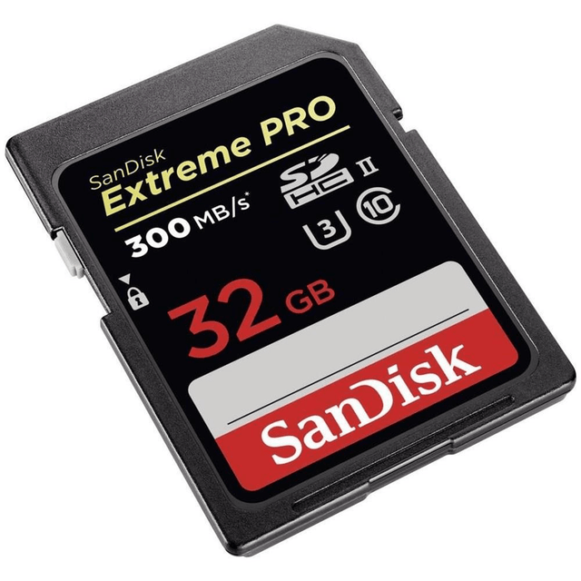 SanDisk Extreme PRO, 32GB Memory Card SDHC Class 10 UHS-II SDSDXPK-032G-GN4IN