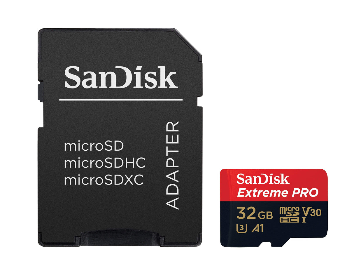 SanDisk Extreme Pro Memory Card 32GB MicroSDHC Class 10 UHS-I SDSQXCG-032G-GN6MA