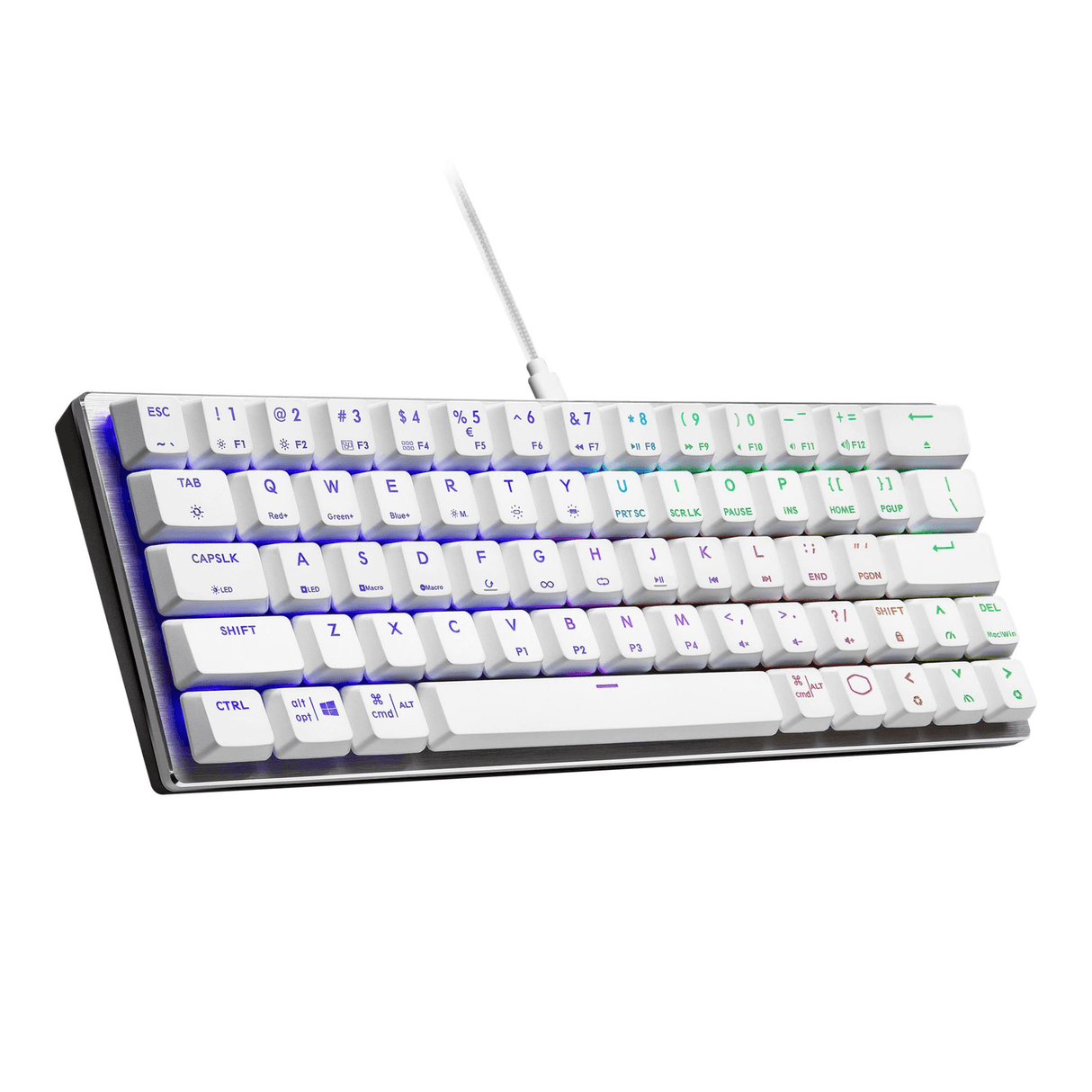 Cooler Master Peripherals SK620 keyboard USB QWERTY US English Silver, White