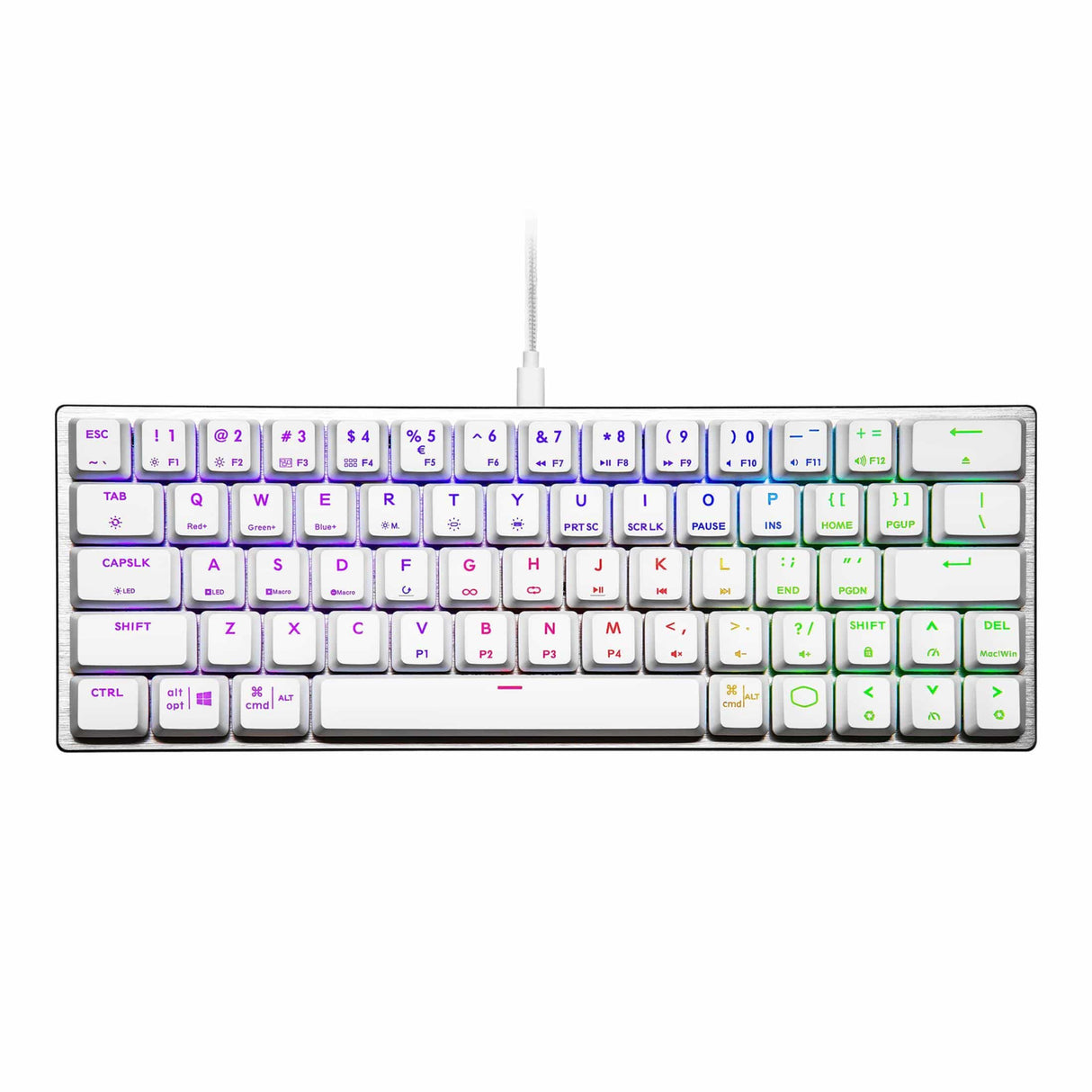 Cooler Master Peripherals SK620 keyboard USB QWERTY US English Silver, White