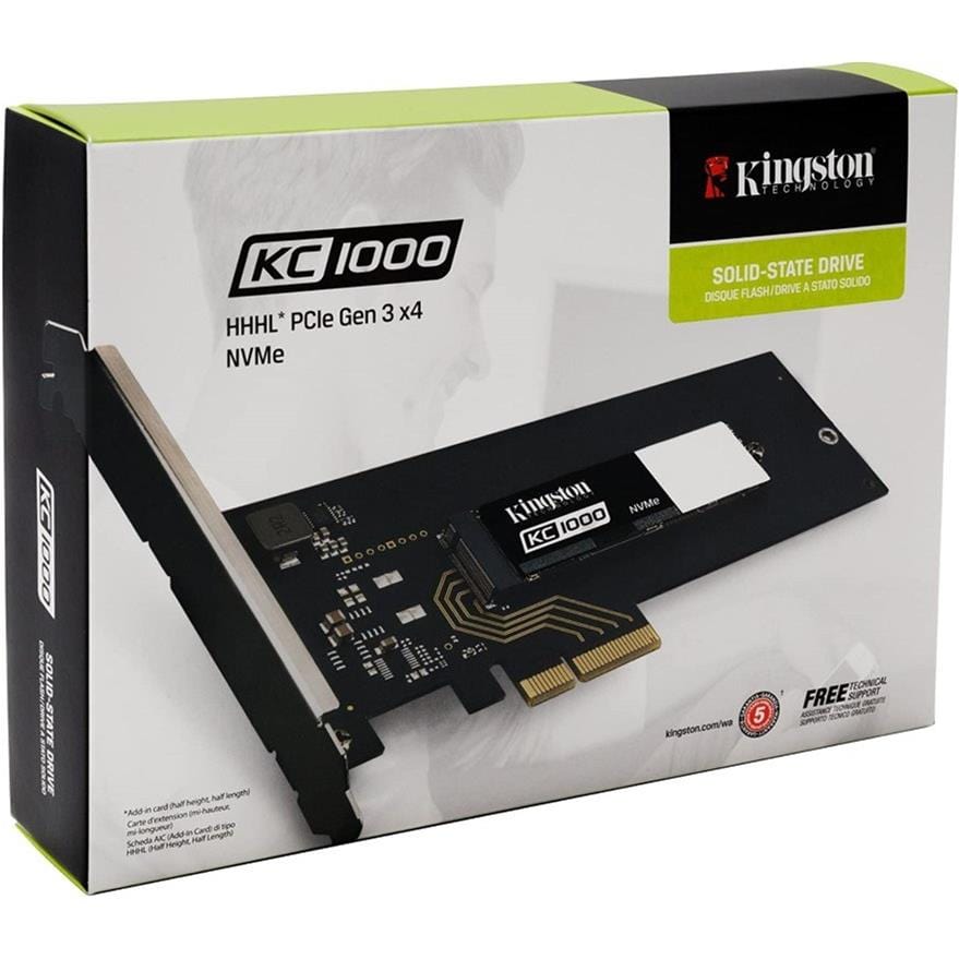 Kingston Technology KC1000 3.5-inch M.2 960GB PCIe 3 NVMe Internal SSD Memory Module SKC1000H/960G