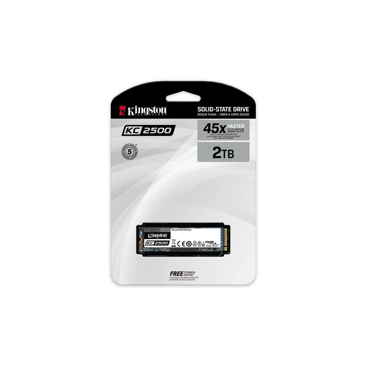 Kingston Technology KC2500 2000GB M.2 2280 NVMe SSD SKC2500M8/2000G