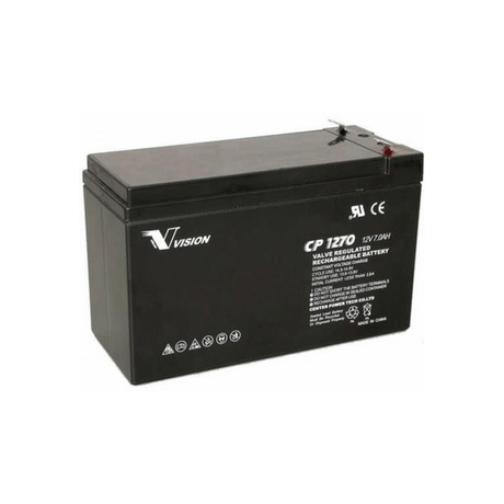 Vision CP1270M Deep Cycle 7Ah 12V AGM Technology Fully Sealed Battery SOL-B-7-12V