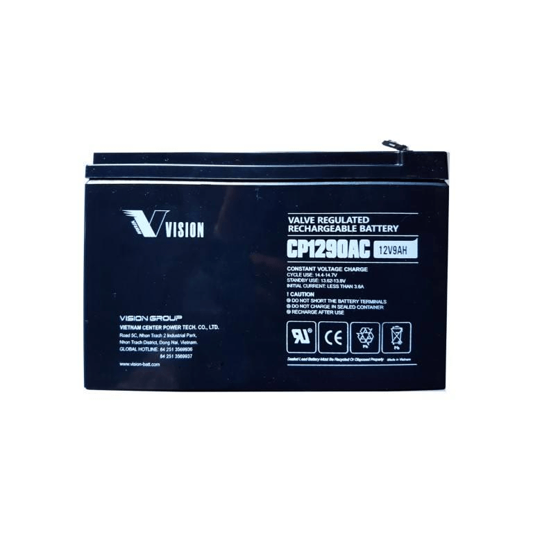 Vision CP1290AC Deep Cycle 9Ah 12V AGM Technology Fully Sealed Battery SOL-B-9-12V