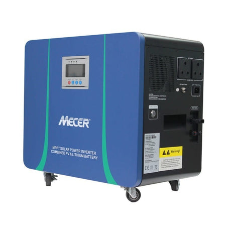 Mecer 2kVA 2kW 25.6V 100Ah Lithium Battery Mobile Inverter with 820W MPPT Controller SOL-I-BB-M2L