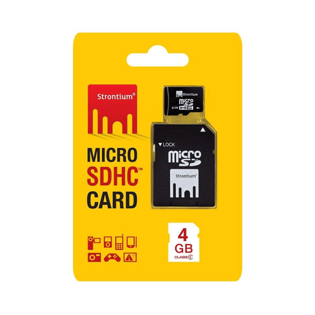 Strontium 4GB Micro SD Card With Adapter SR4GTFC6A