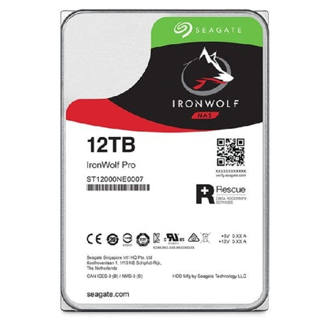 Seagate IronWolf Pro ST12000NT001 3.5-inch 12TB Internal Hard Drive