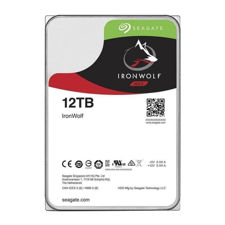 Seagate NAS IronWolf 3.5-inch 12TB Serial ATA III Internal Hard Drive ST12000VN0008