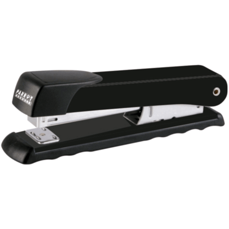 Parrot Desktop Large Steel Stapler 210xStaples 24/6 26/6 20 Pages Black ST2035B