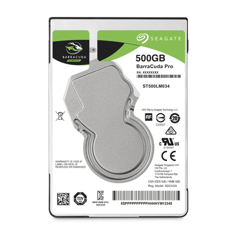 Seagate Barracuda Pro 2.5-inch 500GB Serial ATA III Internal Hard Drive ST500LM034