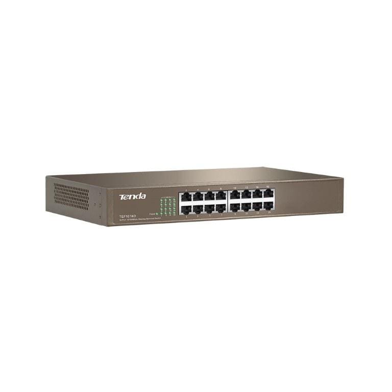 Tenda TEF1016D Unmanaged Switch Fast Ethernet Grey