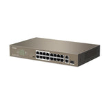 Tenda TEF1118P-16-150W 16-port FE ports + 1 GE+1 SFP port Unmanaged PoE+ Switch