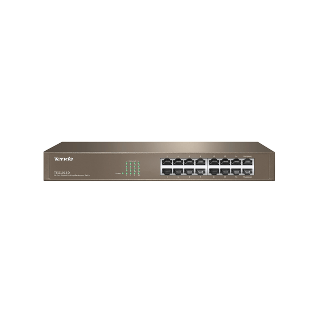 Tenda TEG1016D 16-port Gigabit Ethernet Desktop/Rackmount Switch