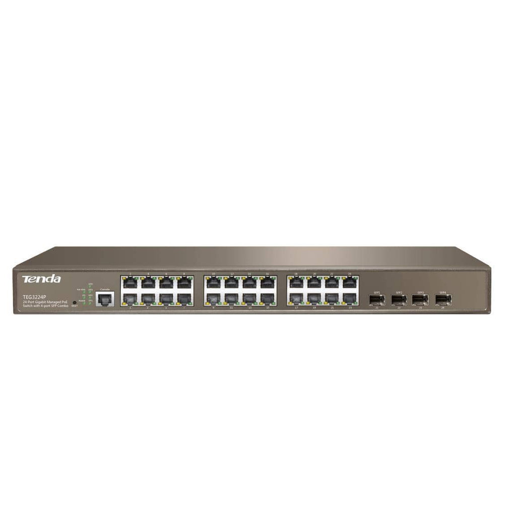 Switch ETHERNET Manageable L3 24 Ports PoE - TENDA