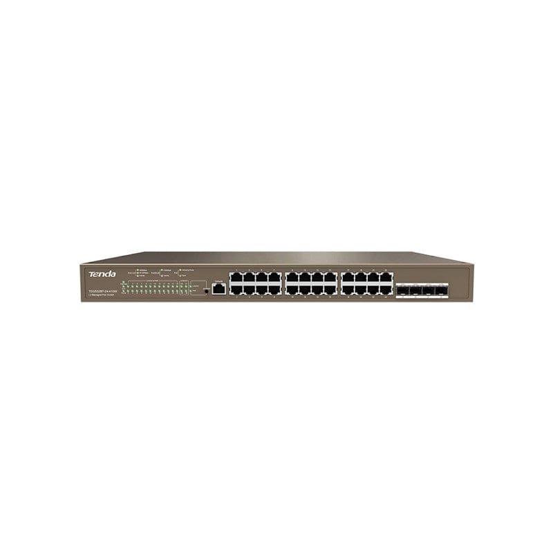 Tenda TEG5328P-24-410W Managed L3 Gigabit Ethernet (10/100/1000) Power over Ethernet (PoE) 1U Grey