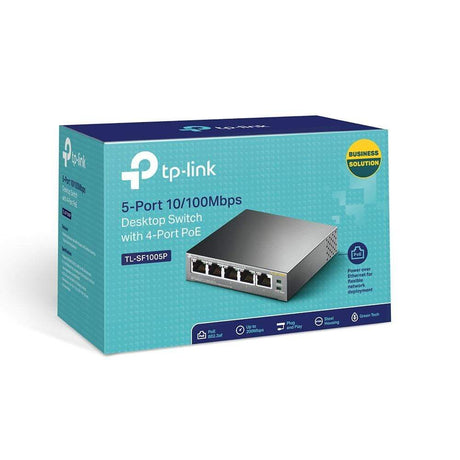 TP-Link TL-SF1005P Unmanaged Network Switch Fast Ethernet 10/100 Mbits PoE Black