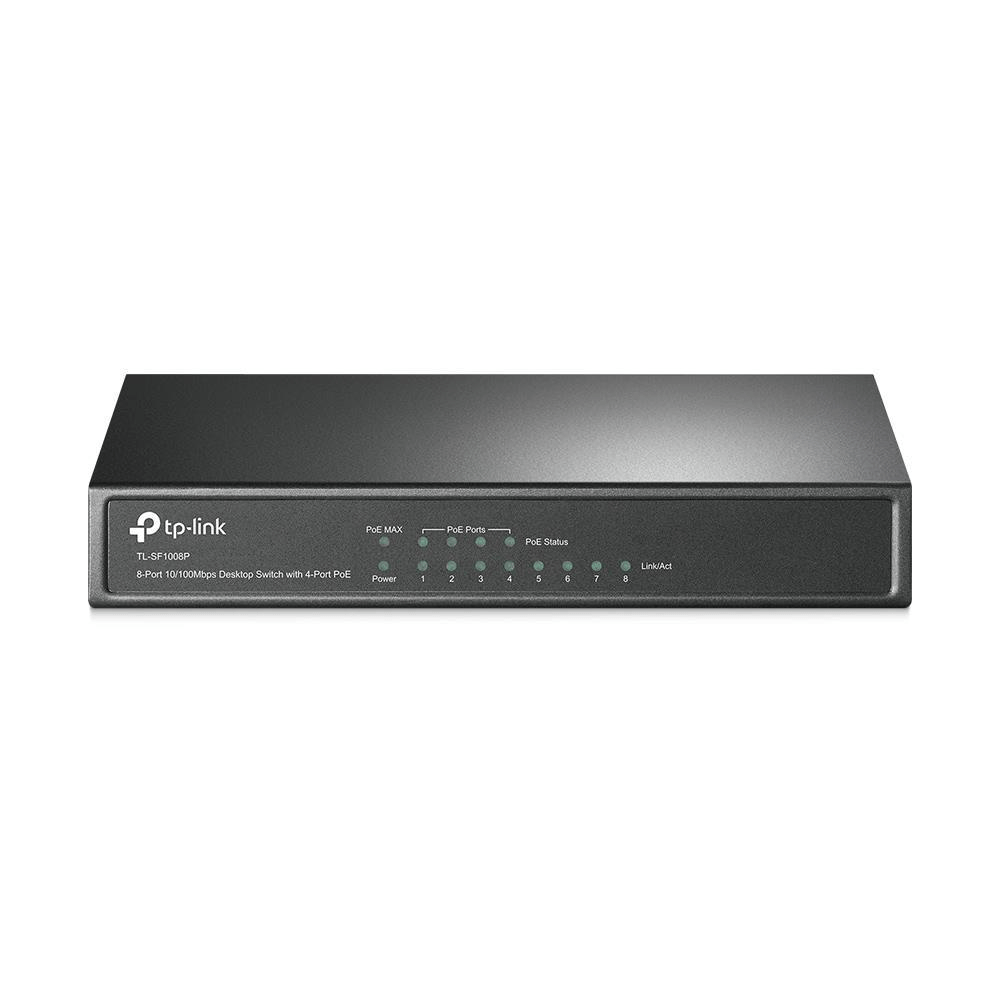 TP-Link TL-SF1008P Unmanaged Network Switch Fast Ethernet 10/100 Mbits PoE Olive