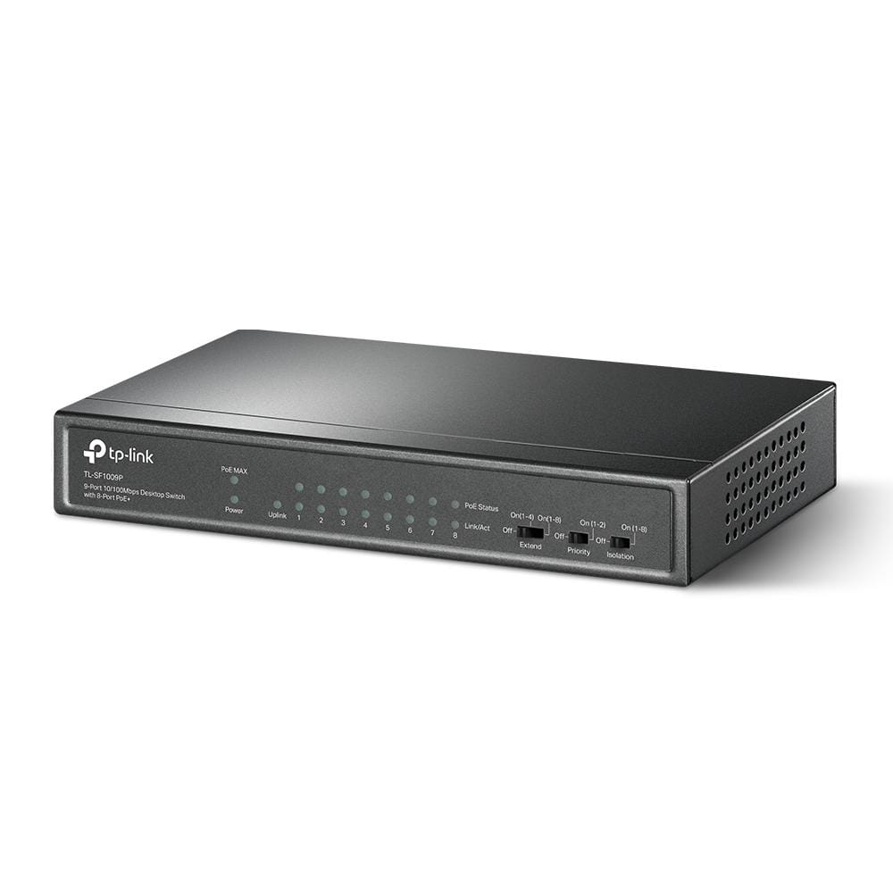 TP-LINK 9-Port 10/100Mbps Desktop Switch with 8-Port PoE+