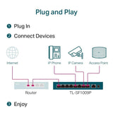 TP-LINK 9-Port 10/100Mbps Desktop Switch with 8-Port PoE+