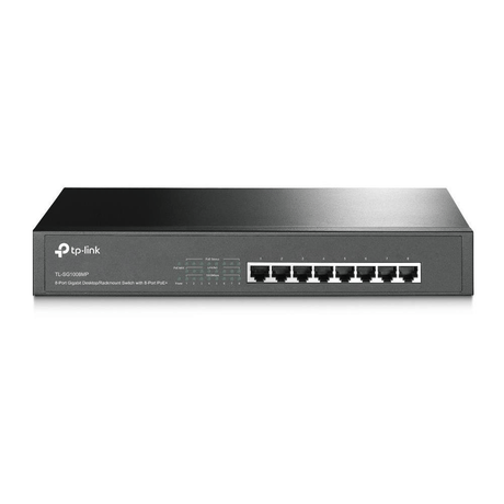 TP-Link TL-SG1008MP Unmanaged Network Switch Gigabit Ethernet 10/100/1000 Mbits PoE Black