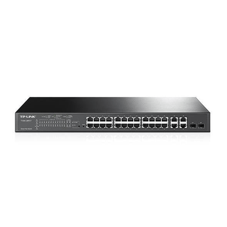 TP-Link T1500-28Pct Managed L2 Fast Ethernet 10/100 Mbits Black 1U PoE TL-SL2428P