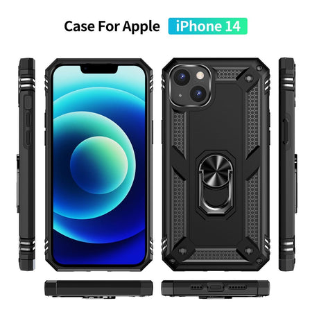 Tuff-Luv Rugged Armour Case and Stand for Apple iPhone 14 Pro Max - Black TLIP14MAXRB