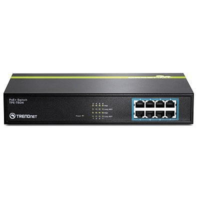 TRENDnet TPE-T80H Unmanaged Switch Fast Ethernet PoE Black