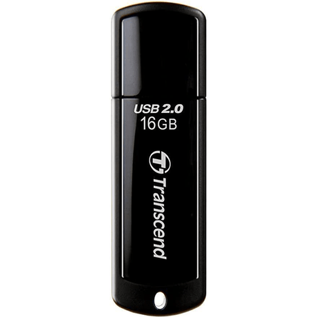 Transcend JetFlash 350 16GB USB 2.0 Type-A Black USB Flash Drive TS16GJF350