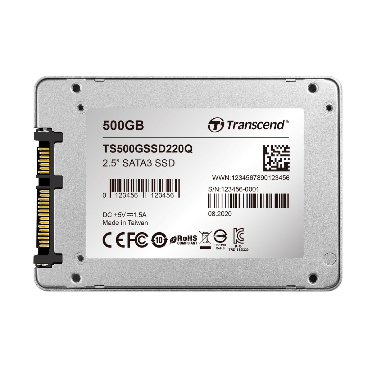 Transcend SATA III 6Gb/s 220Q 500GB Internal SSD TS500GSSD220Q