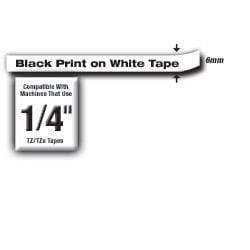 Brother TZe211 label-making tape Black on white TZe