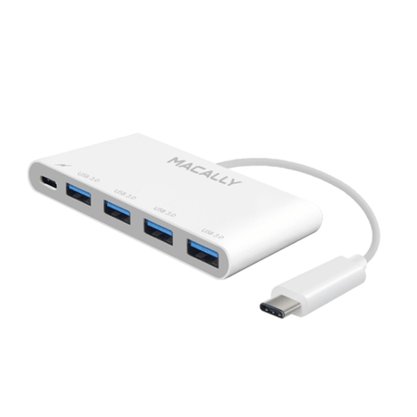 Macally USB-C to USB-A 4 Port Hub UC3HUB4C