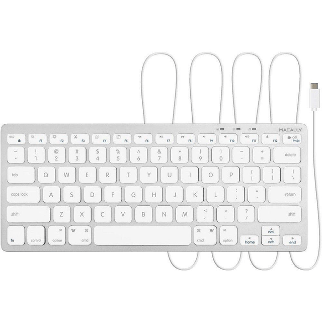 Macally Compact USB-C Keyboard Aluminium - UCSLIMKEYCA