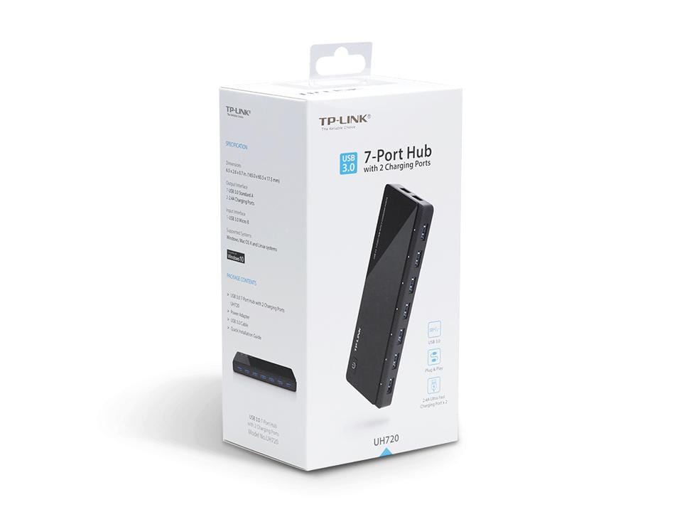 TP-Link UH720 interface hub USB 3.2 Gen 1 (3.1 Gen 1) Micro-B 5000 Mbit/s Black