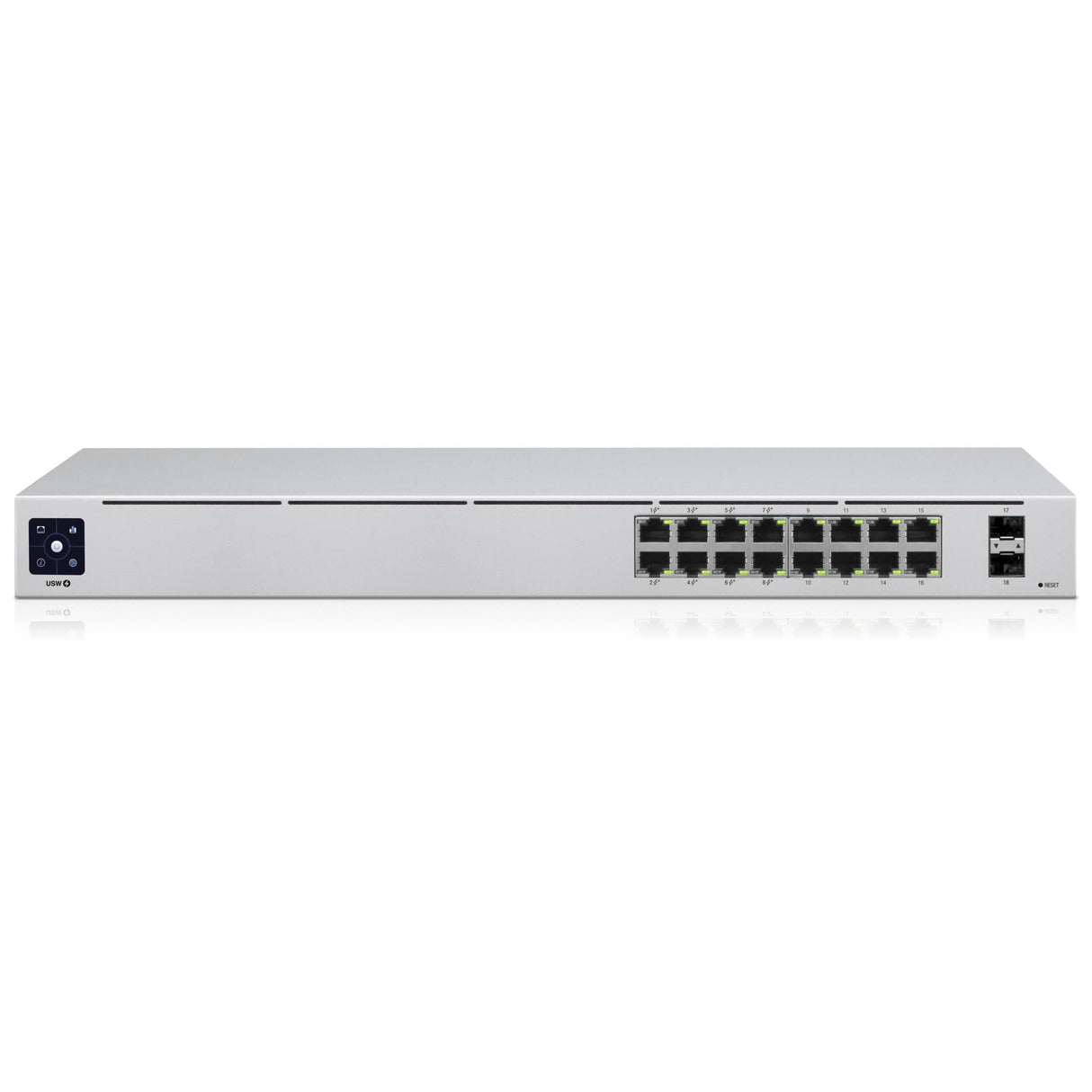 Ubiquiti 16-port Gigabit UniFi Rackmount Managed 8-port PoE+ Switch with 2 x SFP ports USW-16-POE