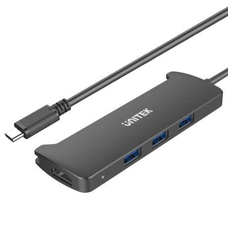 Unitek V300A interface hub USB 3.2 Gen 1 (3.1 Gen 1) Type-C 5000 Mbit/s Black