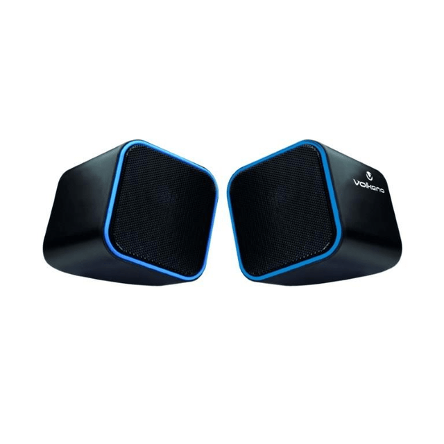 Volkano Diamond Series USB Powered Speakers Black and Blue VB-702-BLUE